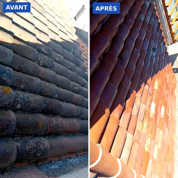 Nettoyage de tuiles canal — chantier MCT Couverture